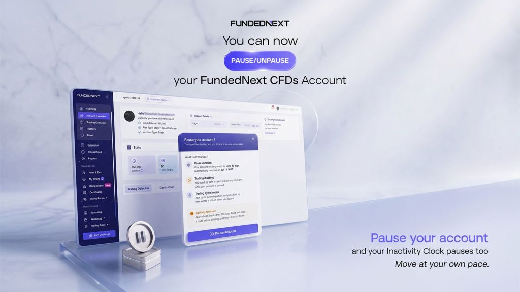 FundedNext Launches Account Pause Feature for Traders