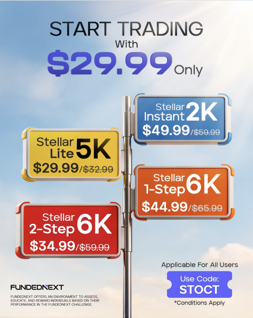 FundedNext Drops Stellar Account Prices to $29.99 in October Sale